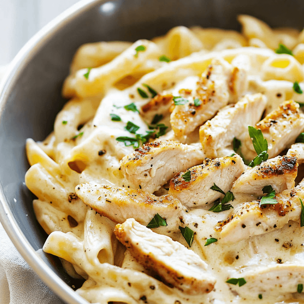 One Pot Chicken Alfredo Pasta