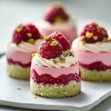 Raspberry Pistachio Mousse Cakes