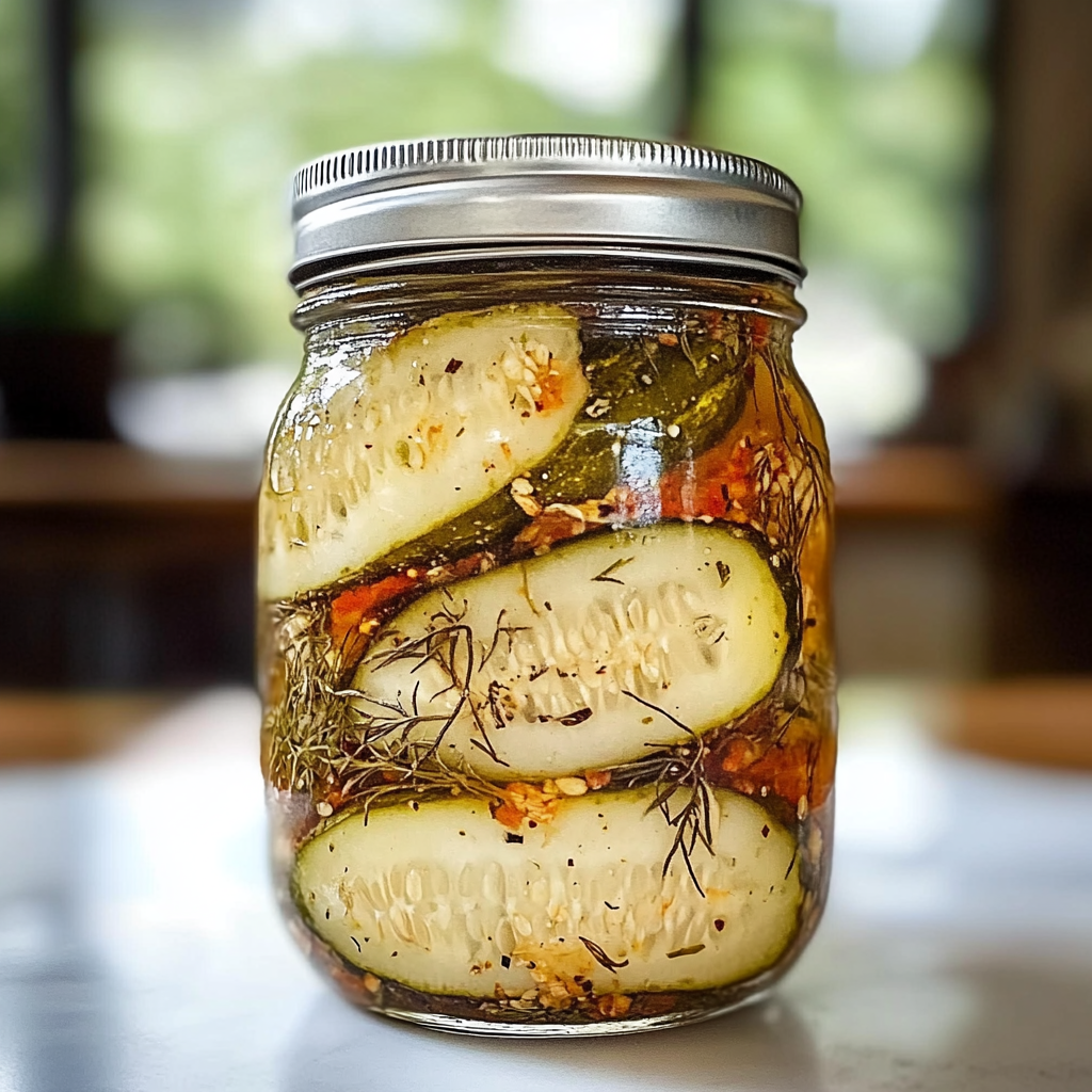 Recipe preparation for Killer Spicy Garlic Dill Pickle