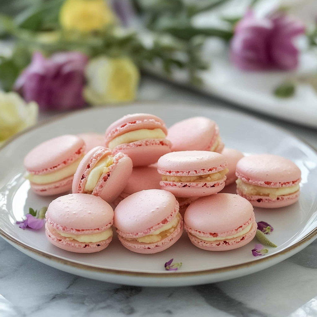Recipe preparation for Pastel macarons recipe