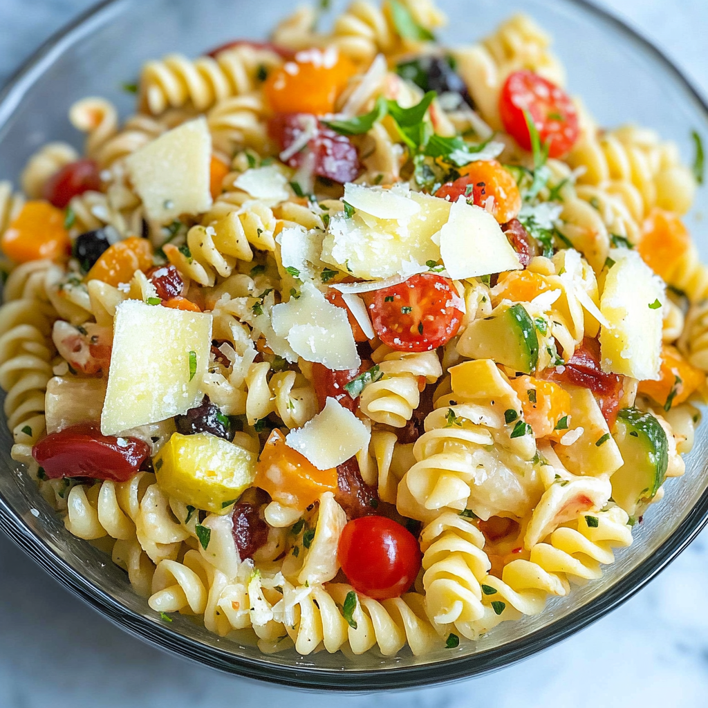 Recipe preparation for Summer pasta salad