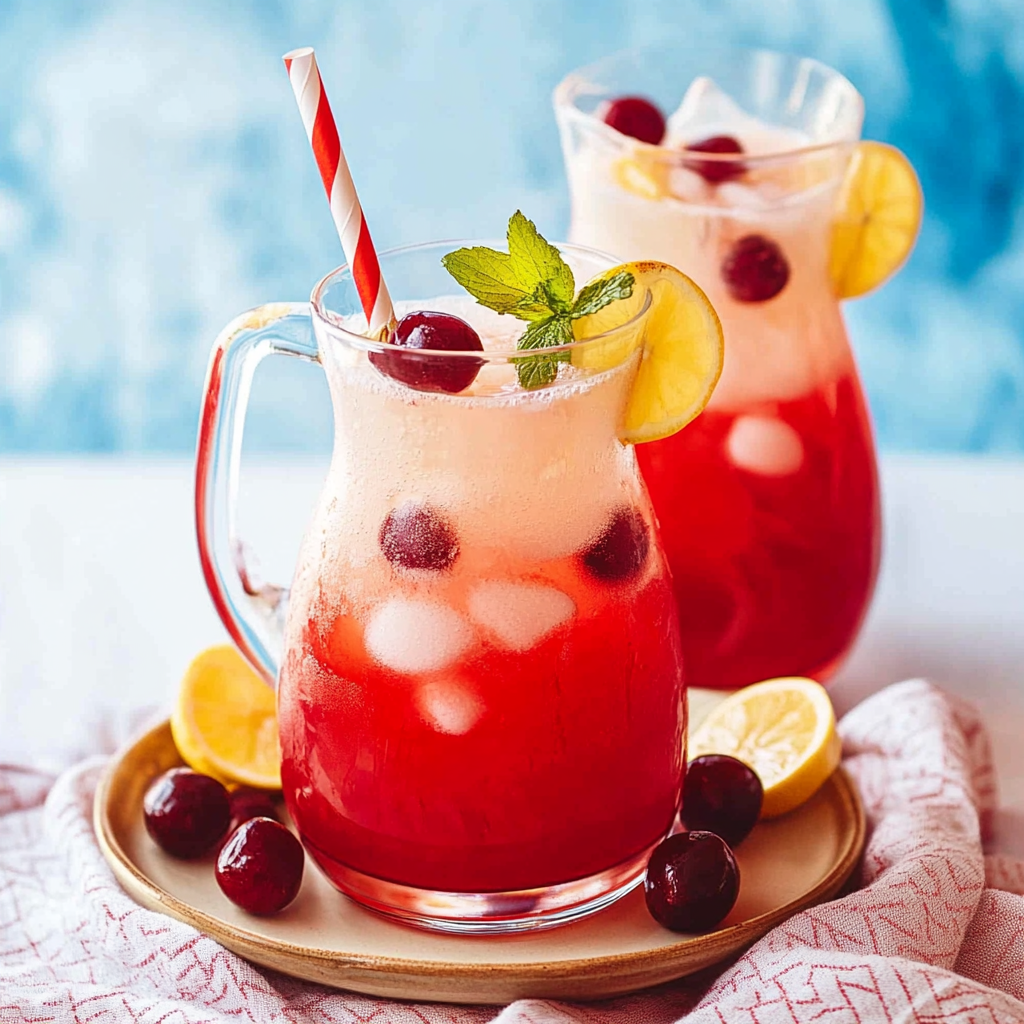 Recipe preparation for Cherry lemonade homemade