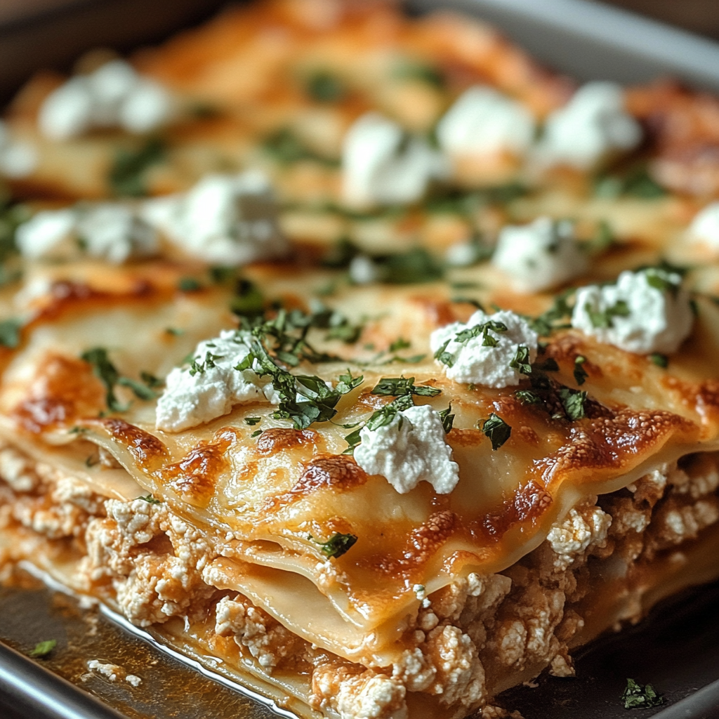 Recipe preparation for Crack Chicken Lasagna Delight