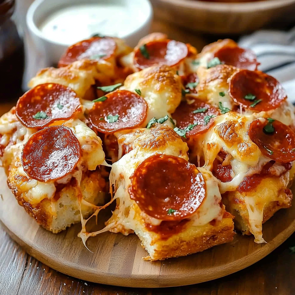 Recipe preparation for Pizza Monkey Bread Pepperoni