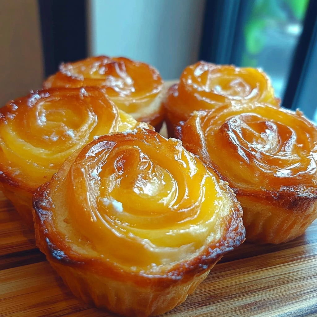 Recipe preparation for Peach Pie Cruffins