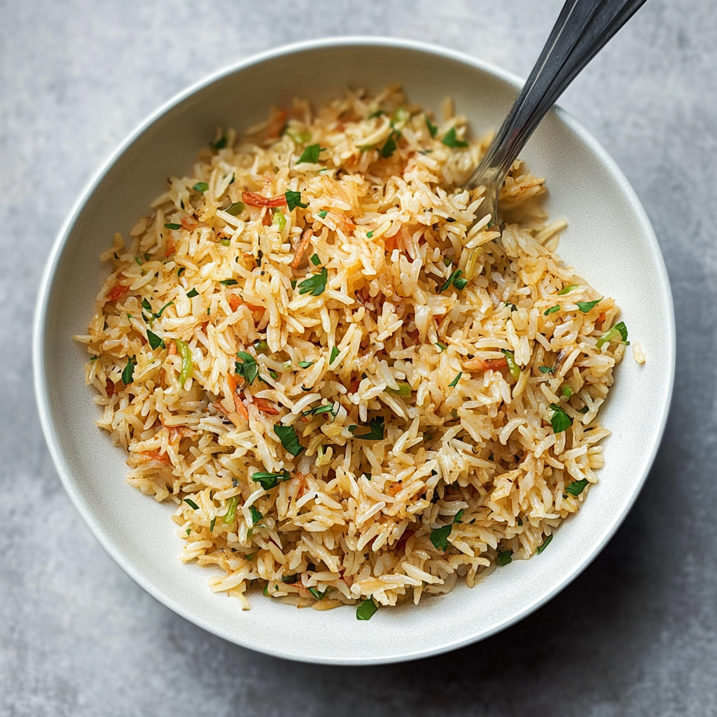 Recipe preparation for Homemade Rice Pilaf