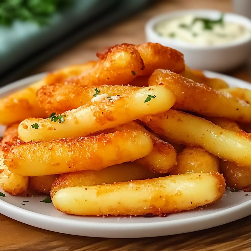 Recipe preparation for Potato Cheese Sticks
