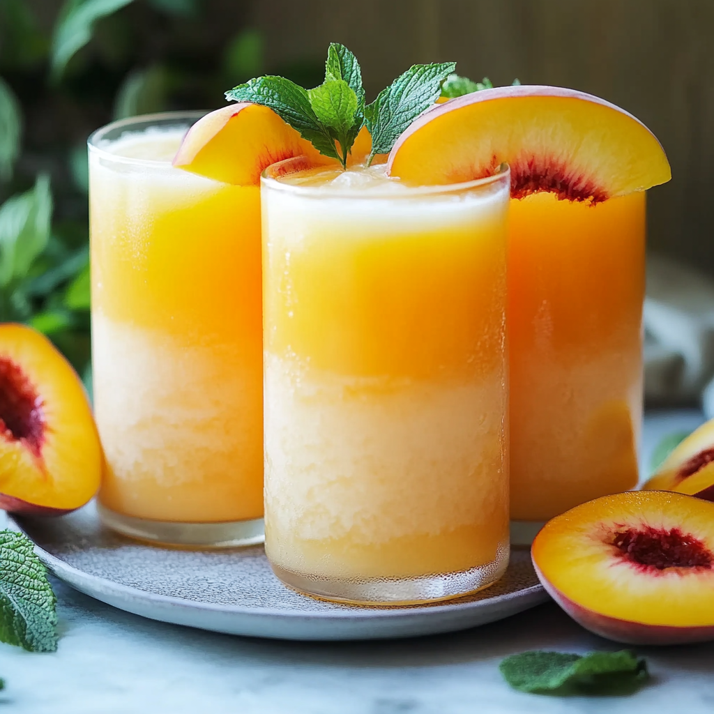 Recipe preparation for Refreshing Peach Lemonade