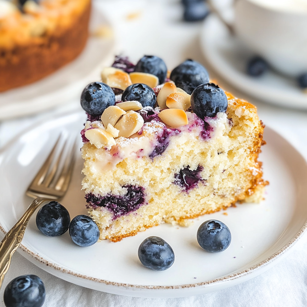 Recipe preparation for Blueberry Cream Cheese Coffee Cake