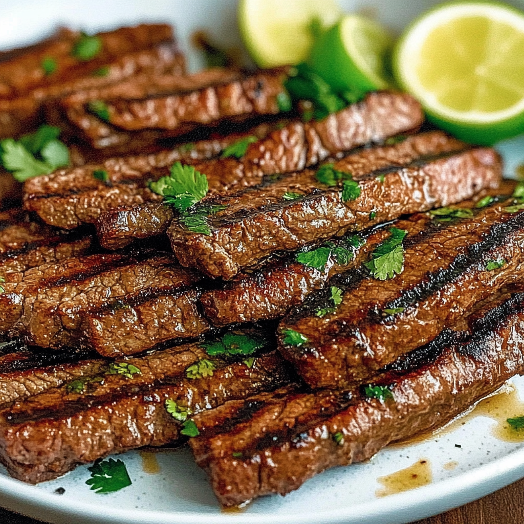 Recipe preparation for Grilled Carne Asada