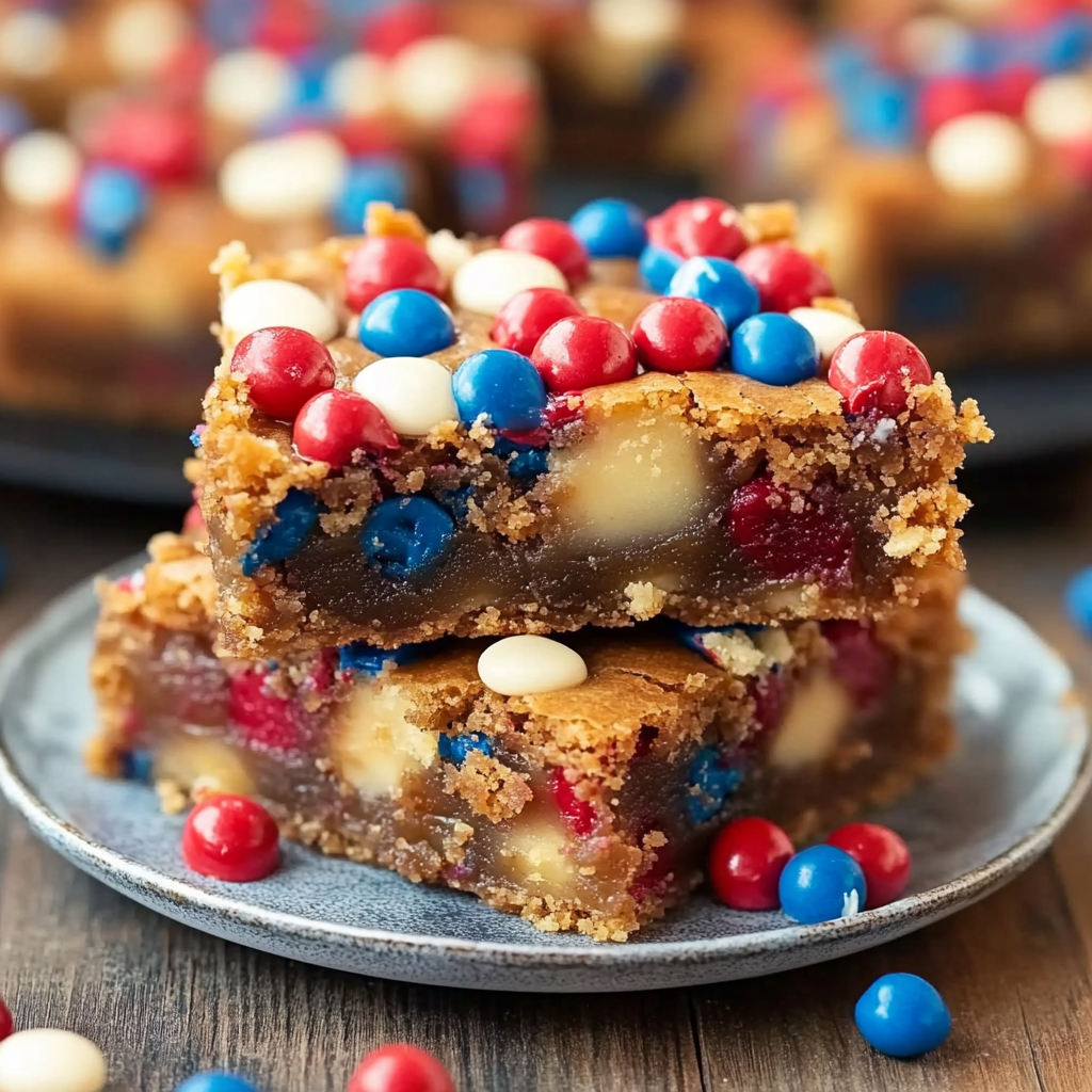 Recipe preparation for Fireworks Blondies