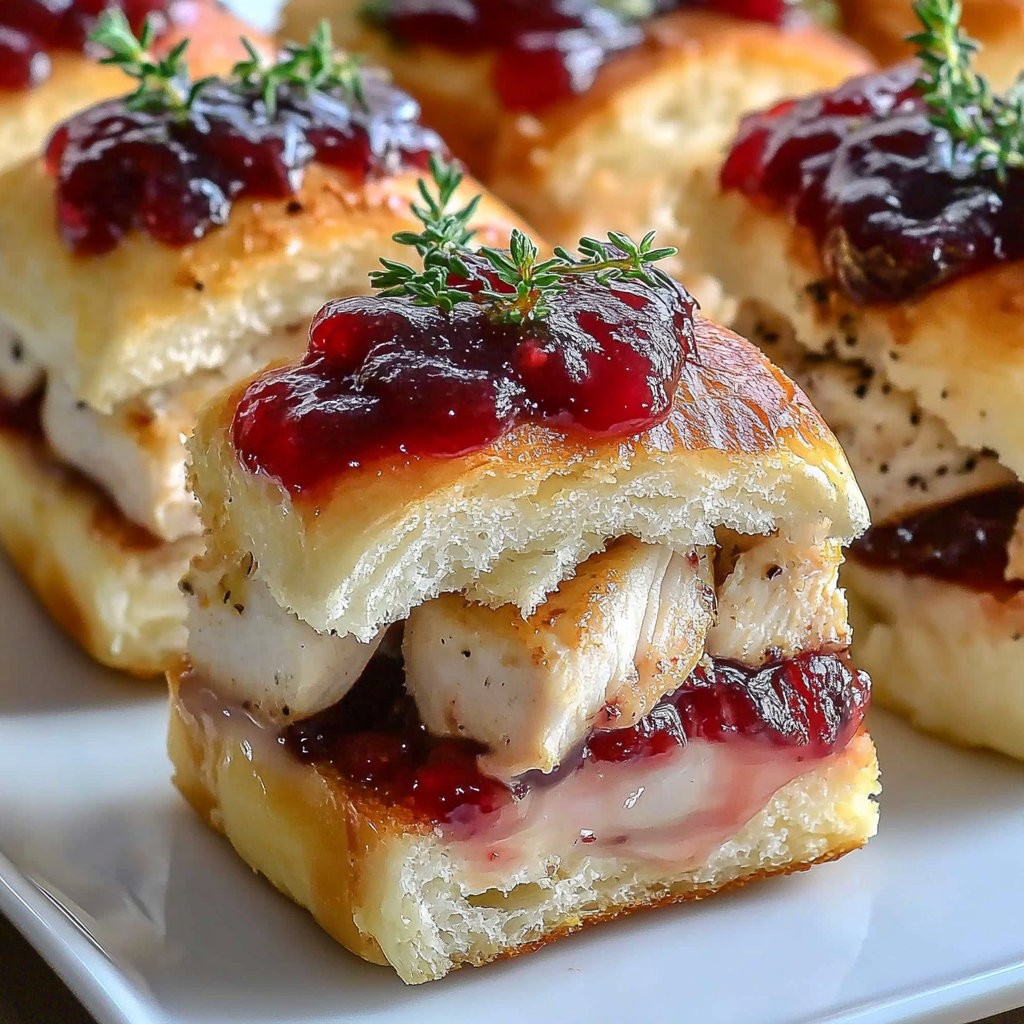 Recipe preparation for Cranberry Turkey Sliders