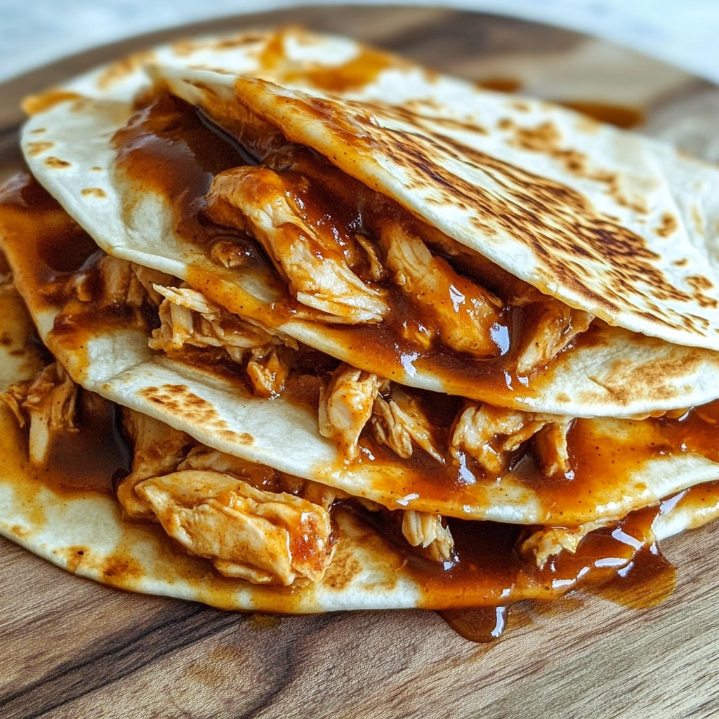 Recipe preparation for BBQ Chicken Quesadillas