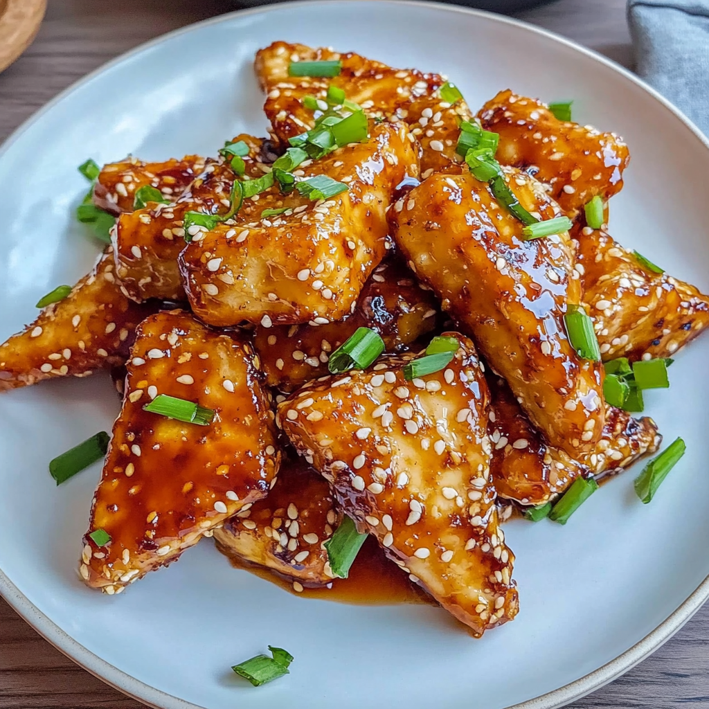 Recipe preparation for Crispy Sticky Tofu