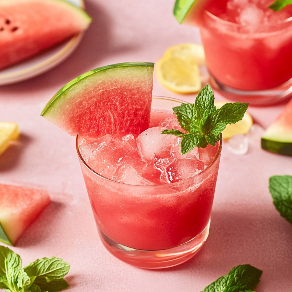 Recipe preparation for Watermelon Lemonade Recipe for Summer