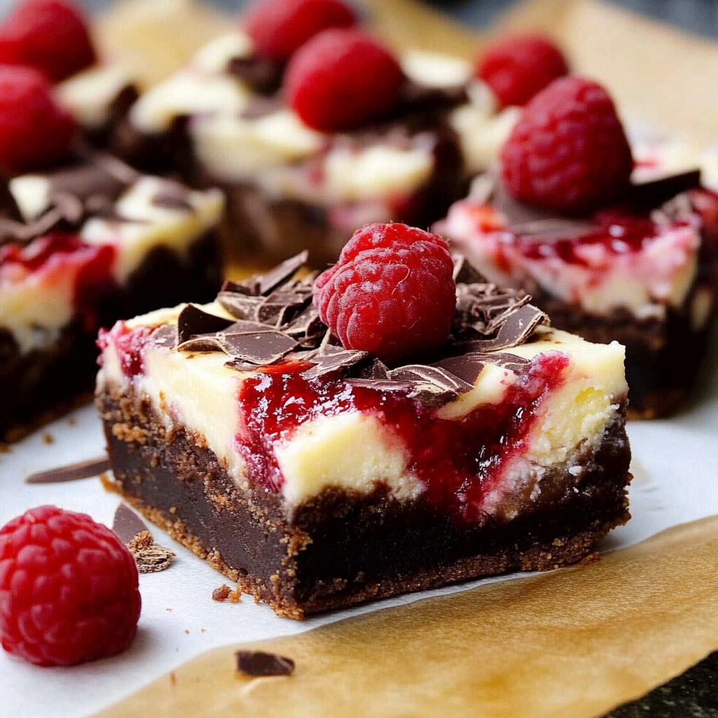 Recipe preparation for Raspberry Cheesecake Brownies