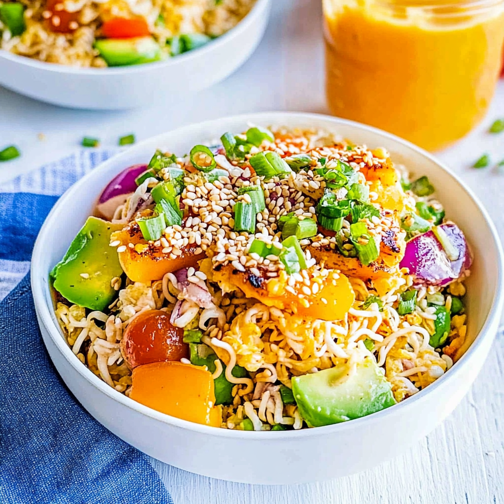 Recipe preparation for Ramen Noodle Salad