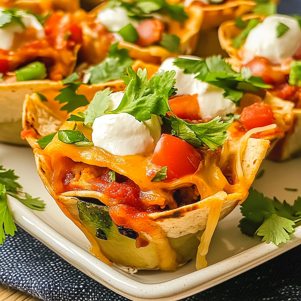 Recipe preparation for Enchilada Cups