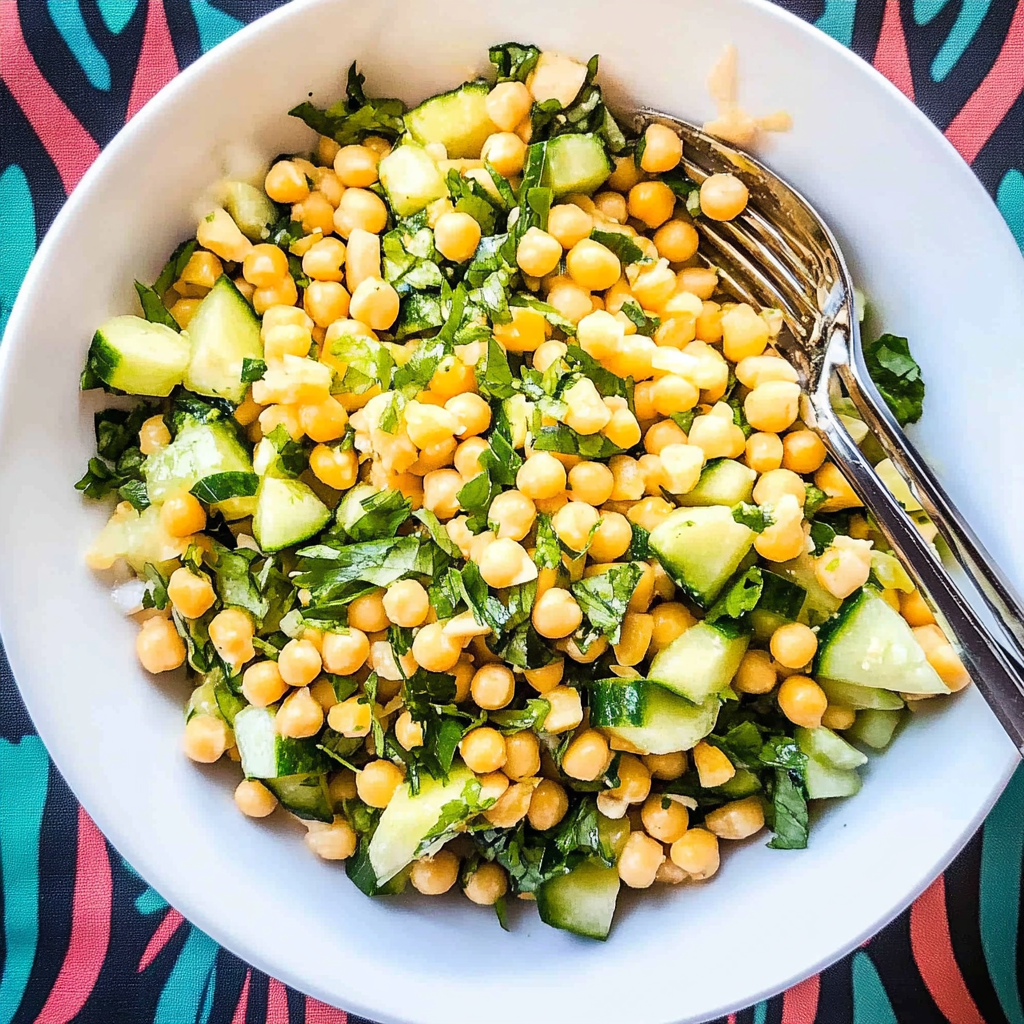 Recipe preparation for Summer Corn and Chickpea Salad