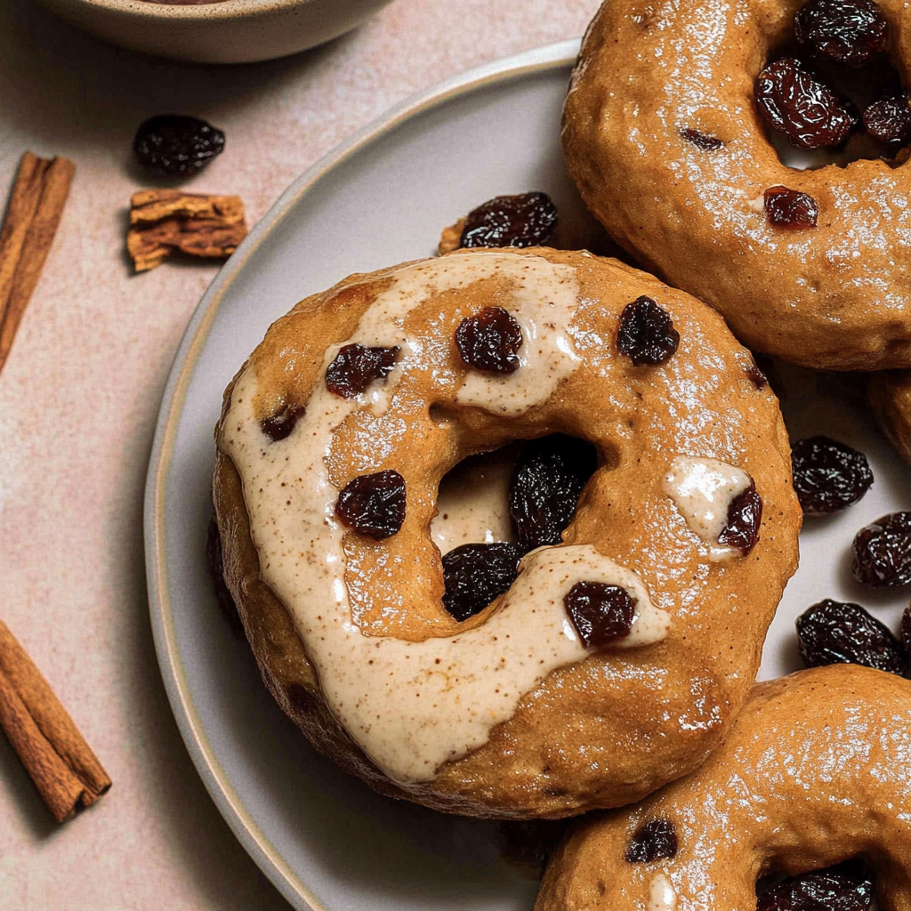 Recipe preparation for Cinnamon Raisin Greek Yogurt Bagels