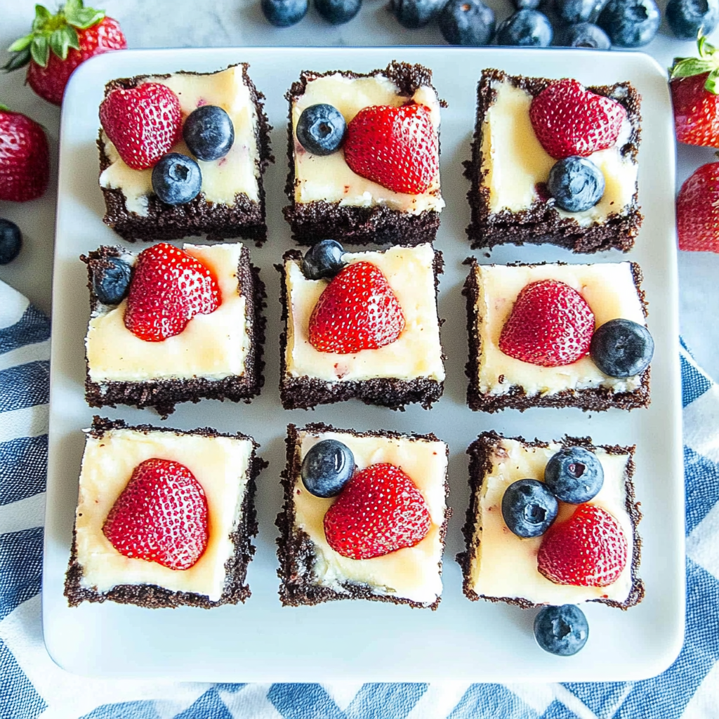 Recipe preparation for Strawberry and Blueberry Oreo Bars