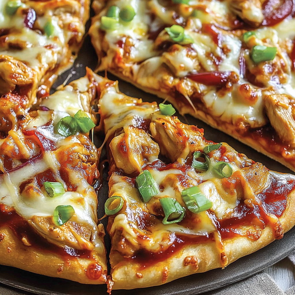 Recipe preparation for BBQ Chicken Pizza