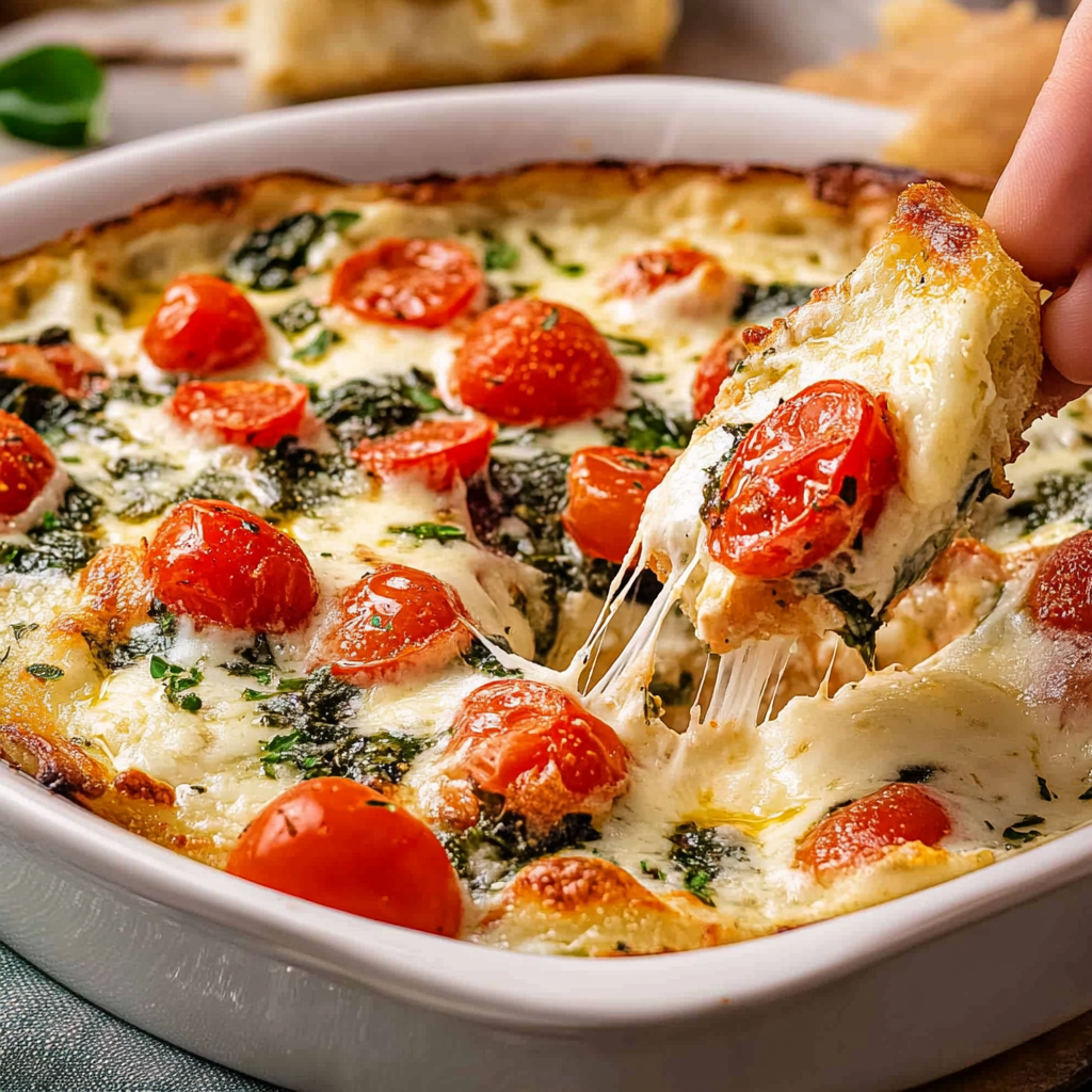 Recipe preparation for Summer Caprese Dip Recipe