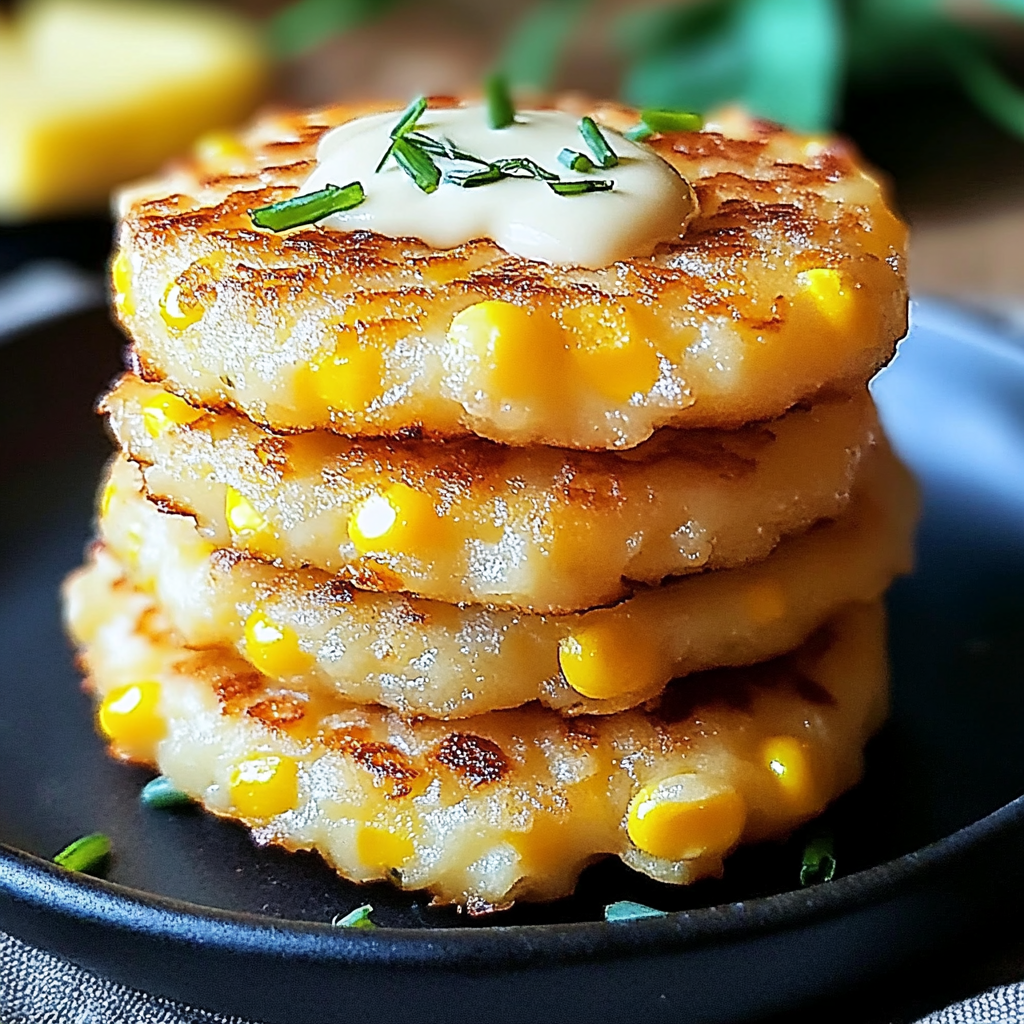 Recipe preparation for Cheesy Corn Fritters
