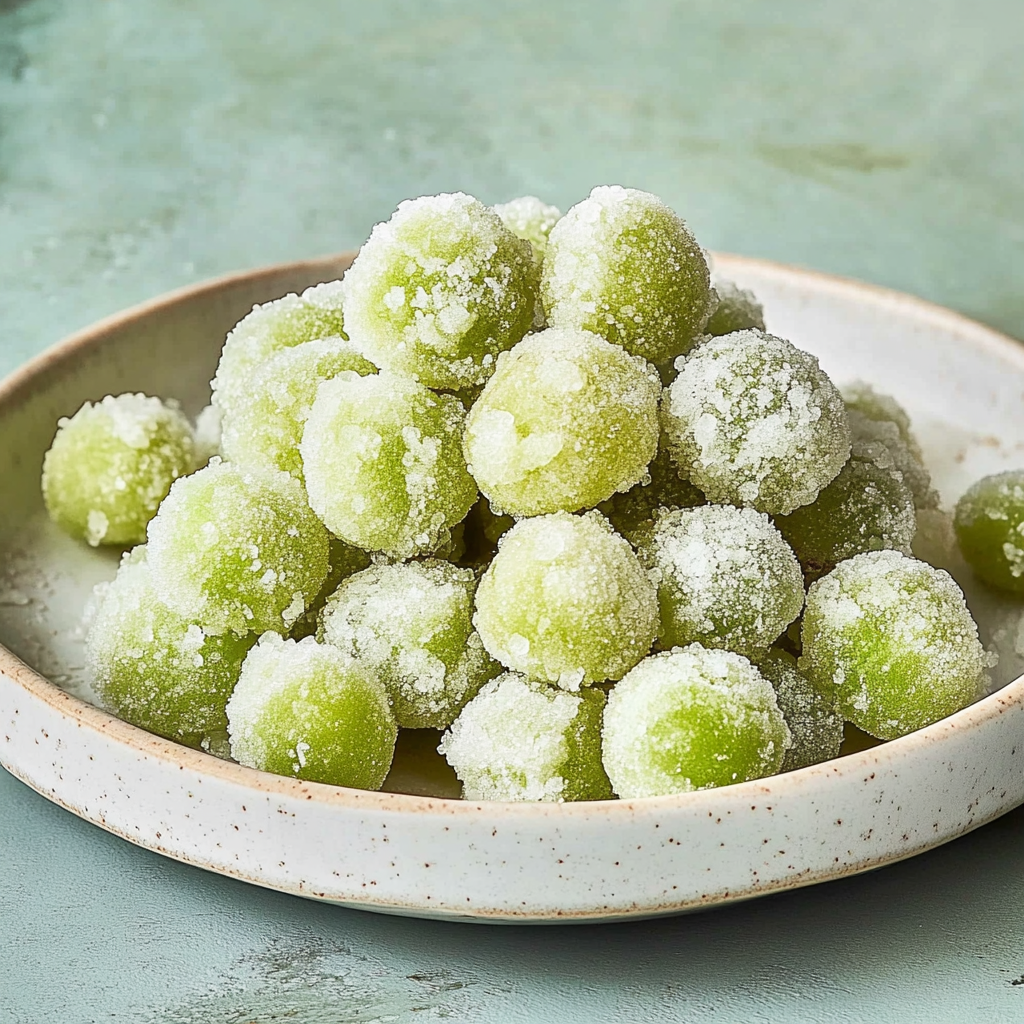 Recipe preparation for Summer Sour Candy Frozen Grapes