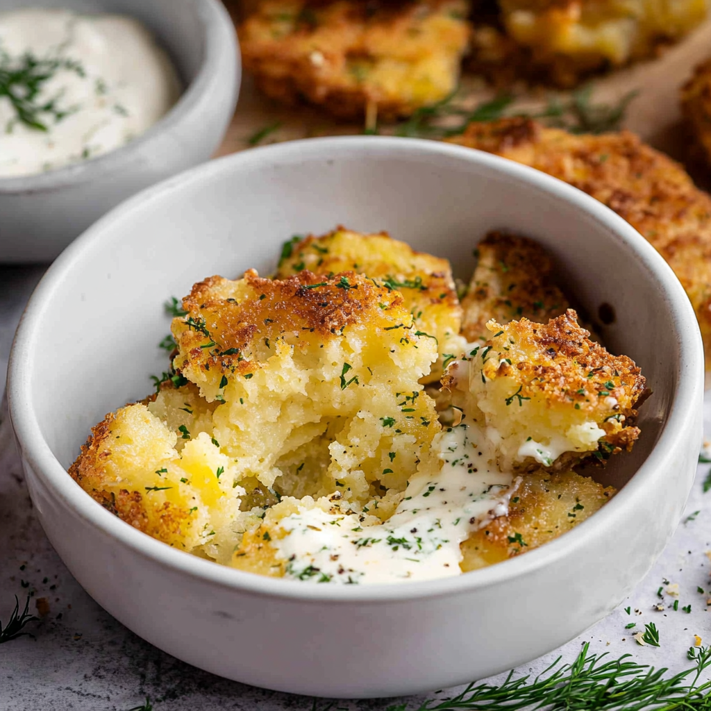 Recipe preparation for Parmesan Smashed Potatoes