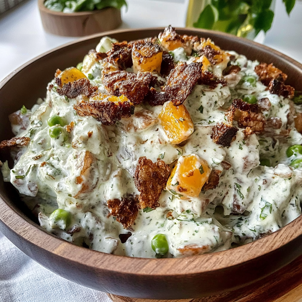 Recipe preparation for Crispy Smashed Potato Salad