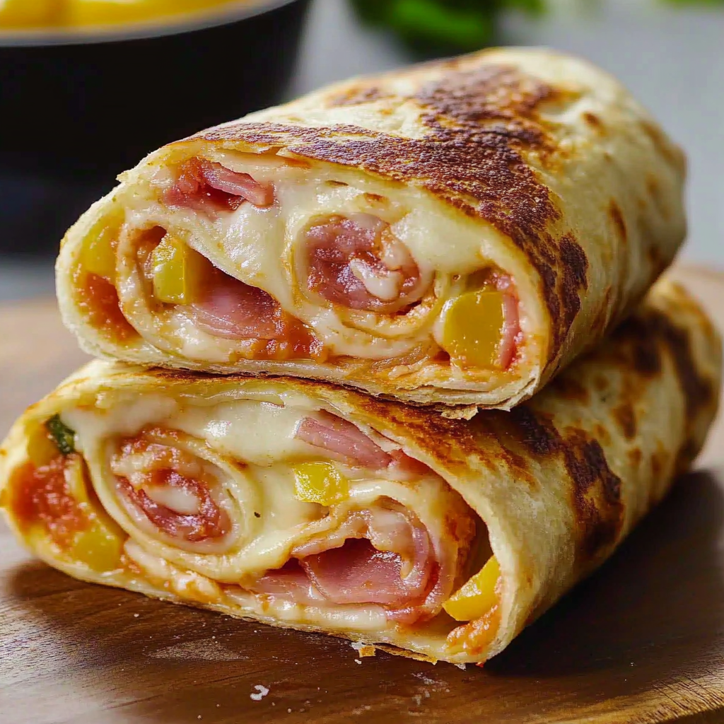 Recipe preparation for Easy Air Fryer Hot Italian Wraps