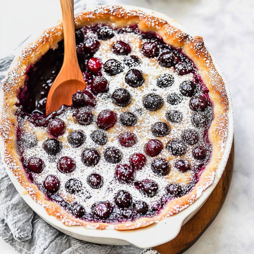 Recipe preparation for Cherry Clafoutis