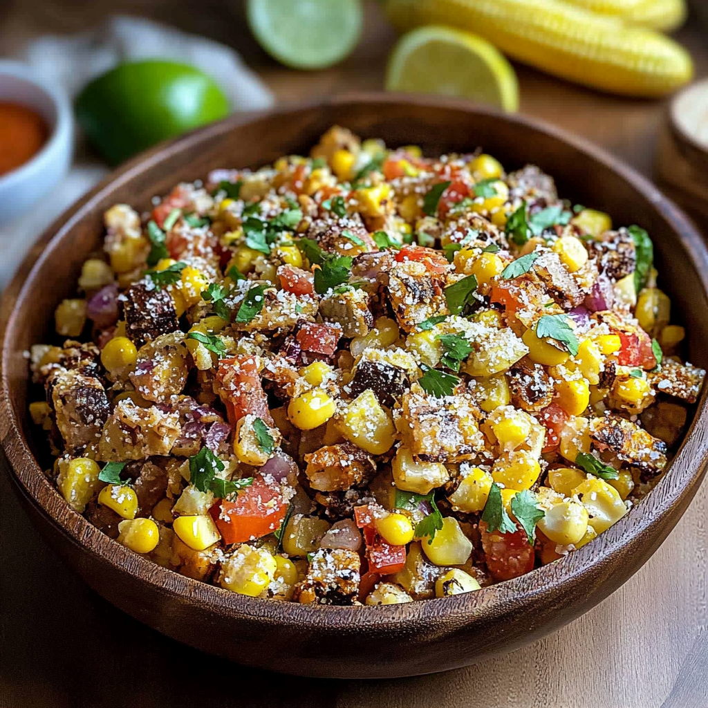 Recipe preparation for Street Corn Roasted Potato Salad