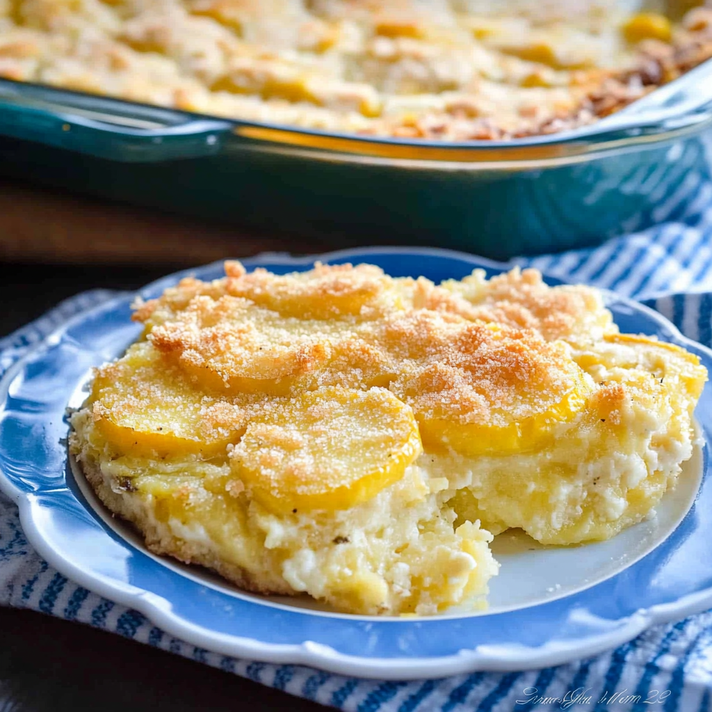 Recipe preparation for Southern Squash Casserole