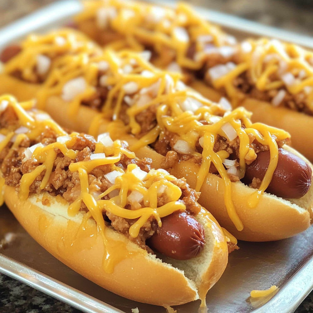 Recipe preparation for Chili Corn Dogs