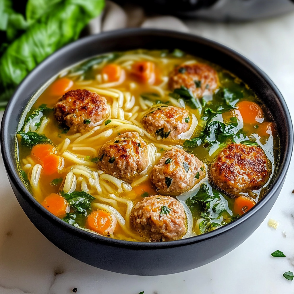 Recipe preparation for Easy Italian Wedding Soup
