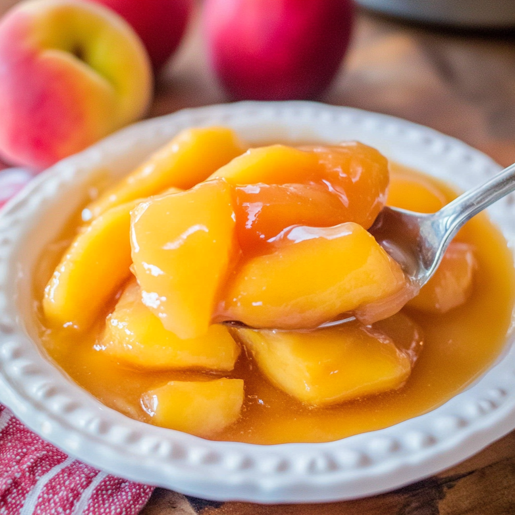 Recipe preparation for Peach Pie Filling