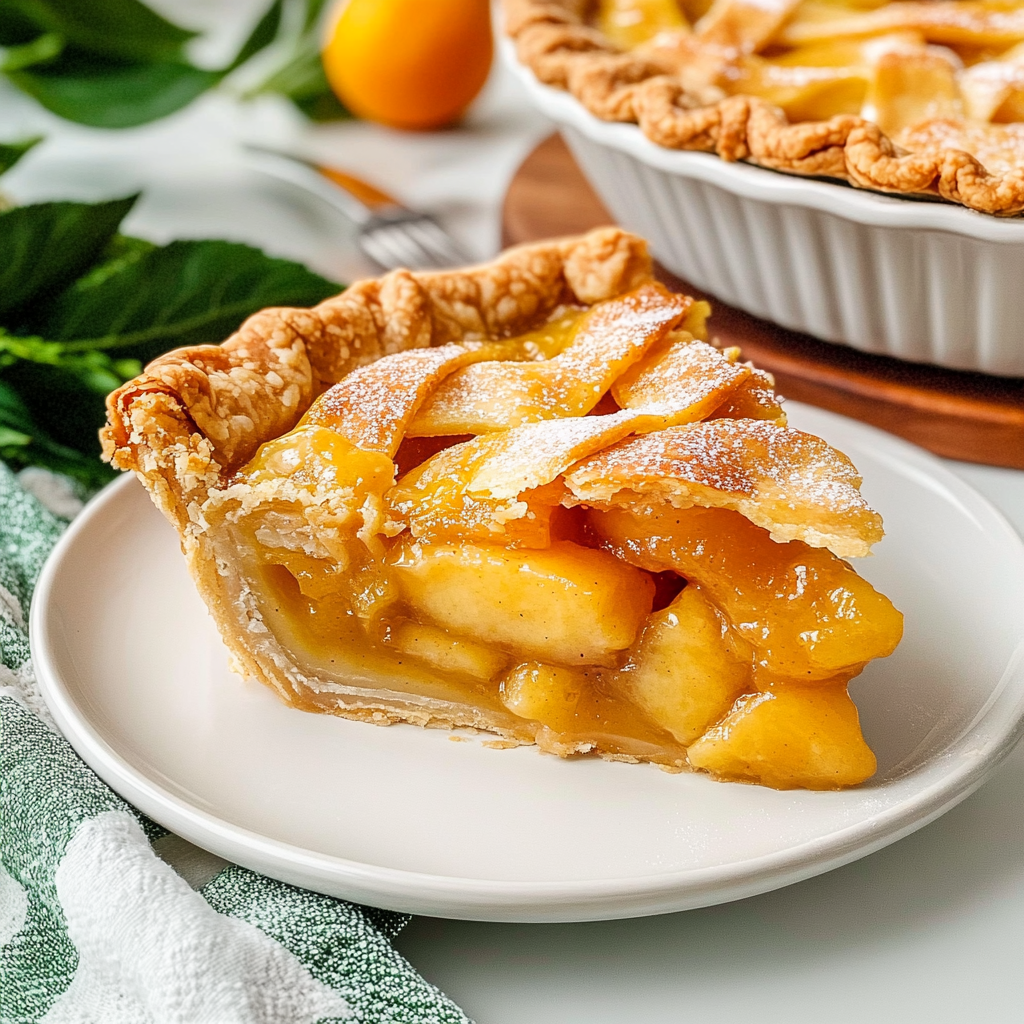Recipe preparation for Fresh Peach Pie Recipe