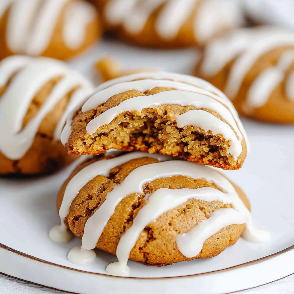 Recipe preparation for Glazed Pumpkin Cookies