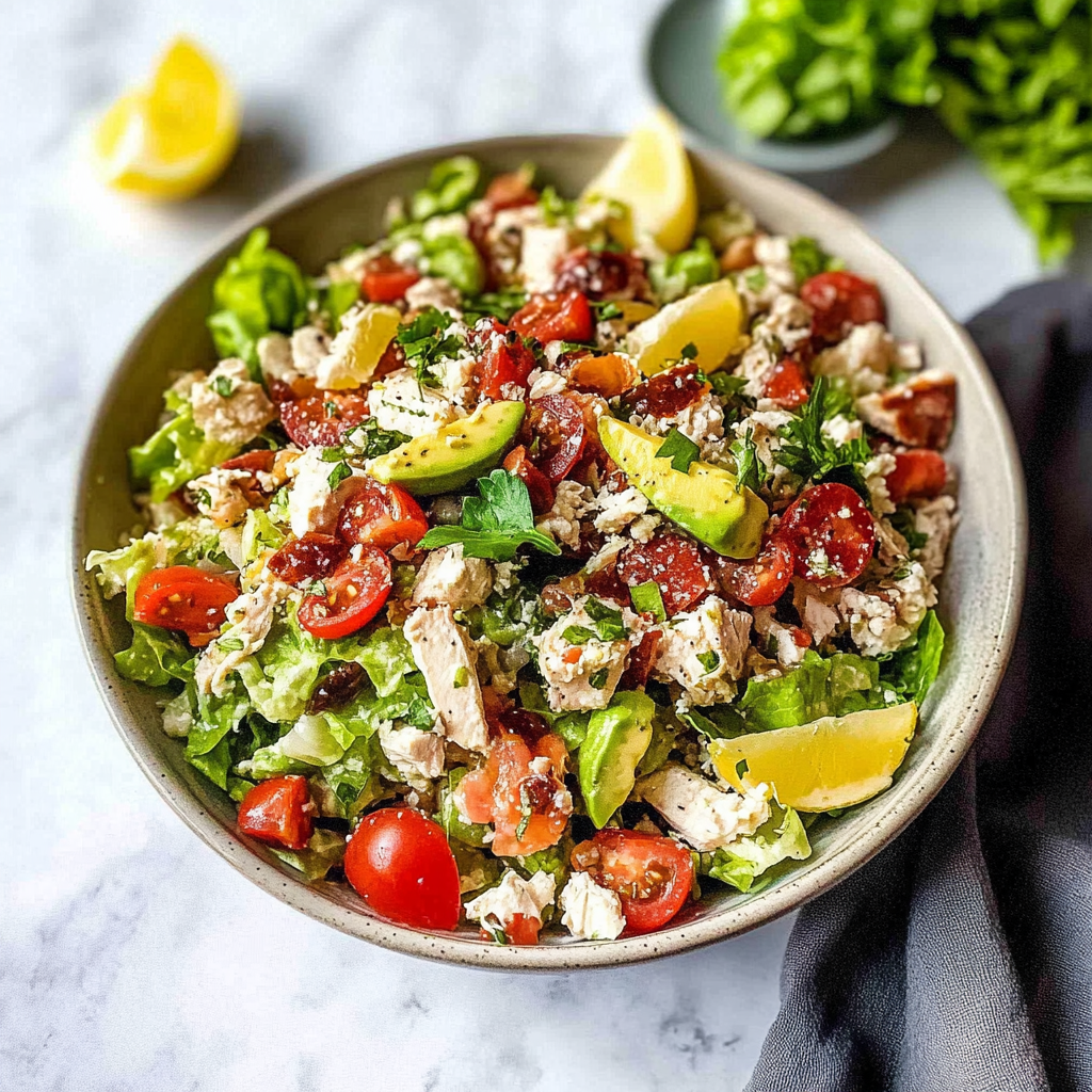 Recipe preparation for BLT Chicken Salad