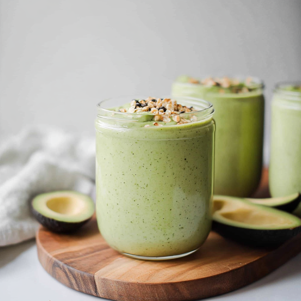 Recipe preparation for Green Avocado Smoothie