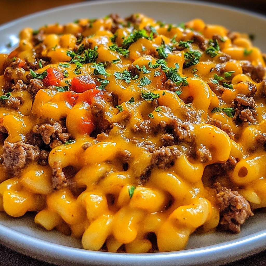 Recipe preparation for One Pot Cajun Beef Cheddar