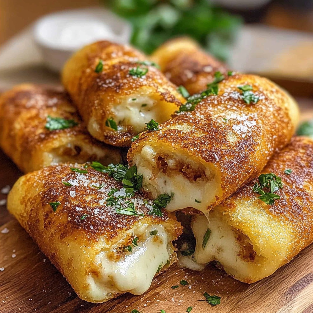 Recipe preparation for Cheesy Garlic Butter Rollups