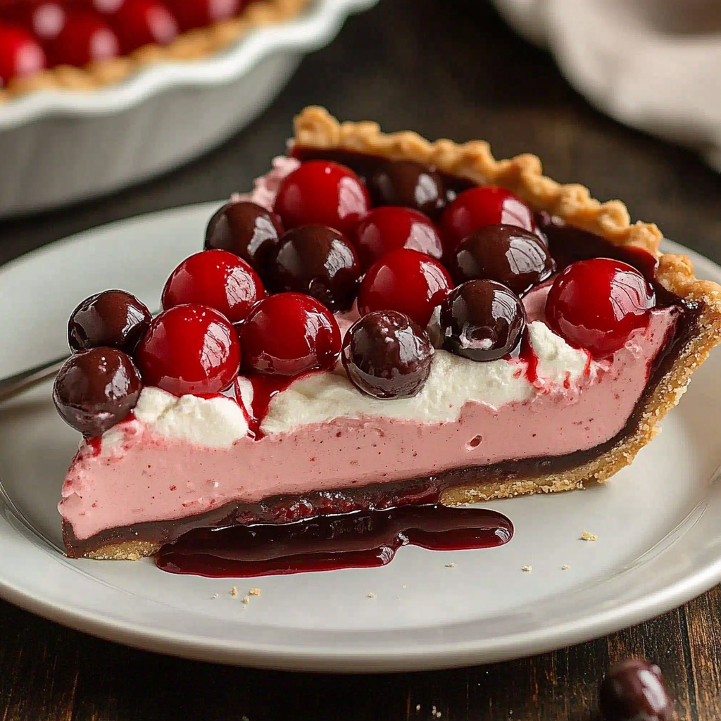 Recipe preparation for Chocolate Cherry Cream Pie