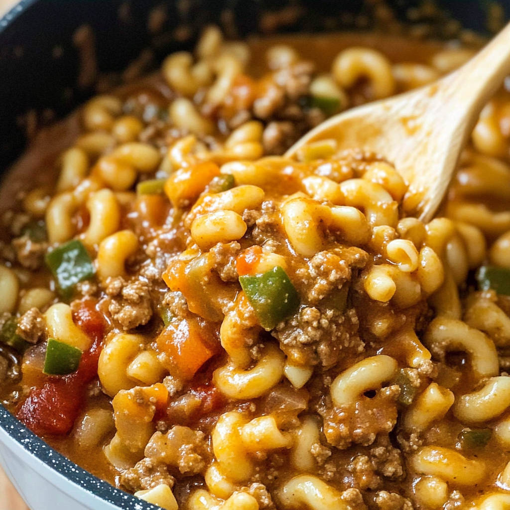 Recipe preparation for American Chop Suey