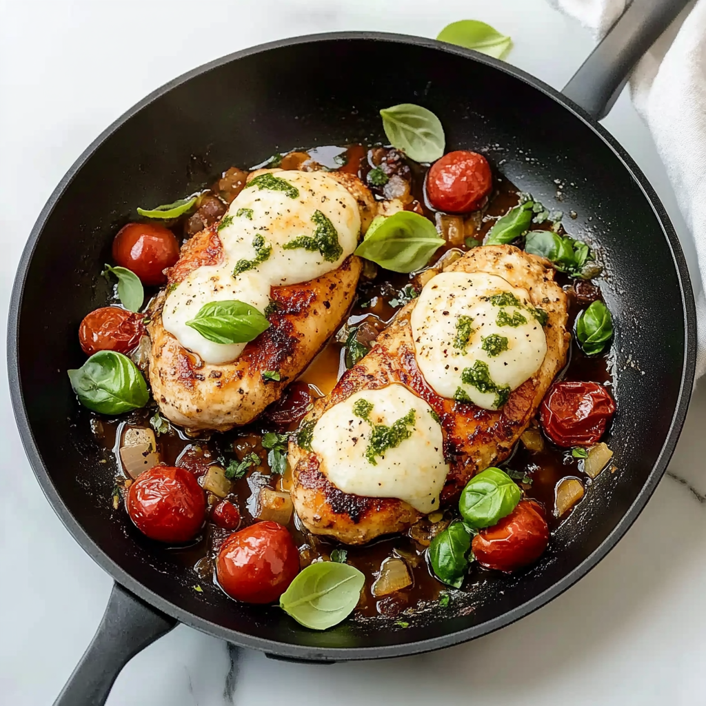 Recipe preparation for Balsamic Chicken Skillet