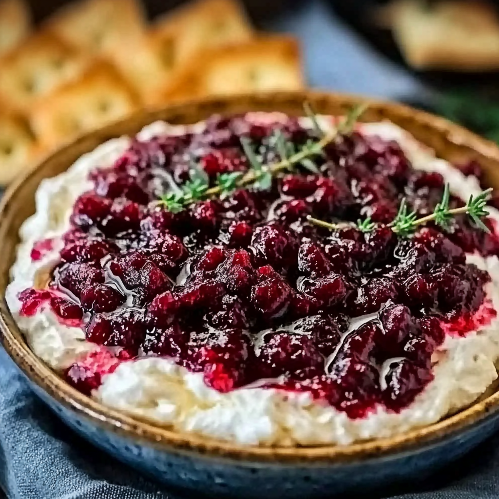 Recipe preparation for Cranberry Cream Cheese Dip