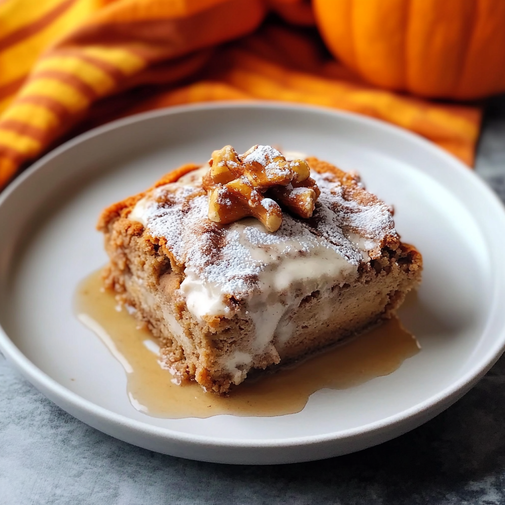 Recipe preparation for Pumpkin Spice Dump Cake