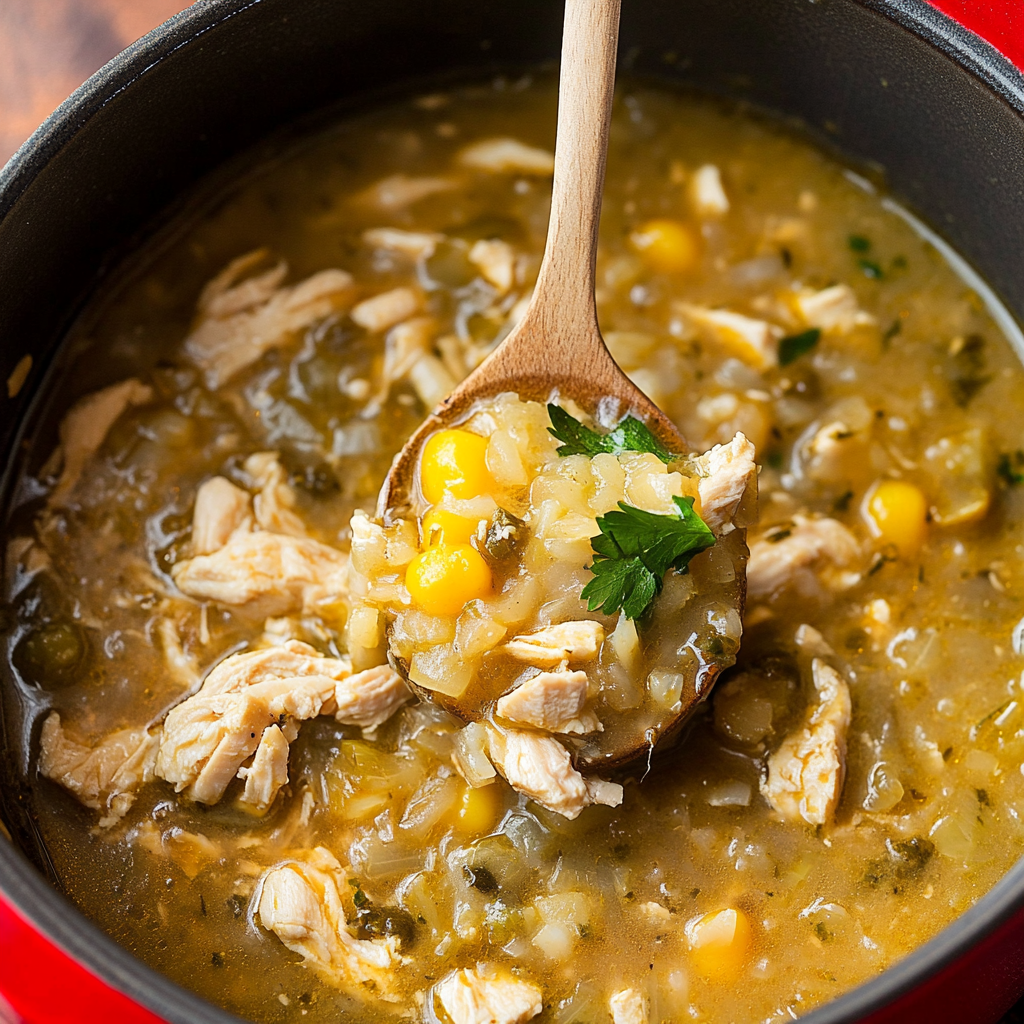 Recipe preparation for Green Chile Chicken Stew